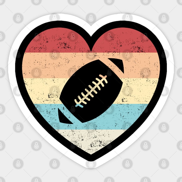 Football Distressed Love Heart Sticker by thriftjd